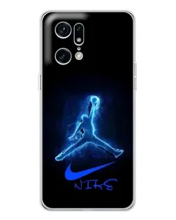Чехол для OPPO Find X5 Pro с картинкой «Jordan Neon Blue»