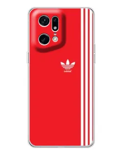 Чохол для OPPO Find X5 Pro з картинкою «Червоний мінімалізм Adidas»