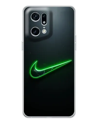 Чехол для OPPO Find X5 Pro с картинкой «Неоновый контур Nike»