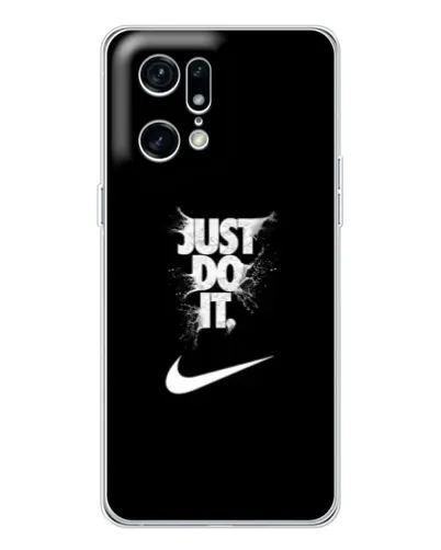 Чехол для OPPO Find X5 Pro с картинкой «Текстовый принт Nike»