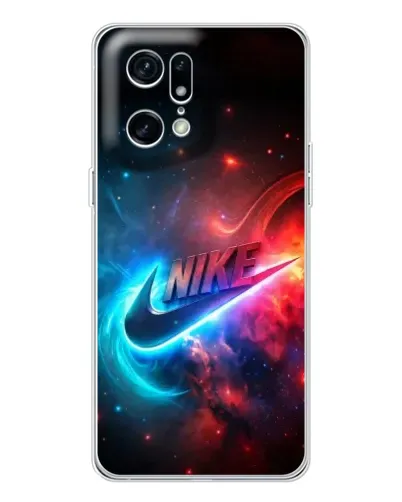 Чехол для OPPO Find X5 Pro с картинкой «Огненный логотип Nike»