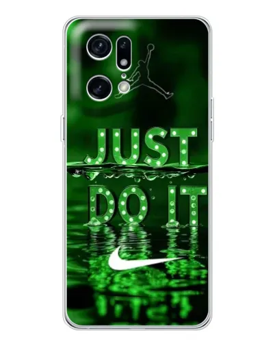 Чехол для OPPO Find X5 Pro с картинкой «Зеленый неоновый Nike»