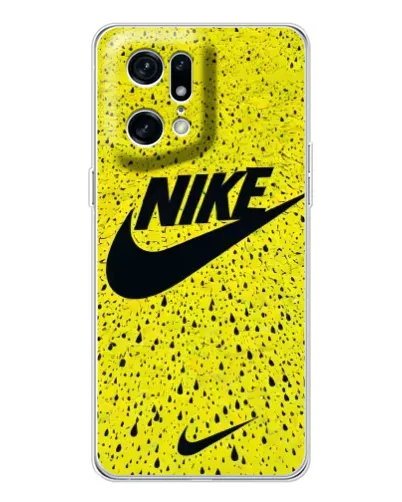 Чехол для OPPO Find X5 Pro с картинкой «Желтый текстурный Nike»