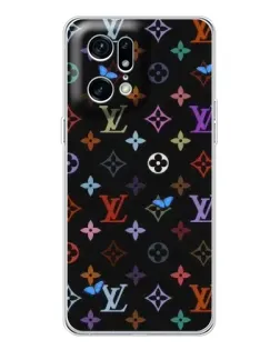 Чехол для OPPO Find X5 Pro с картинкой «Цветная монограмма LV»