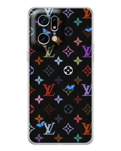 Чехол для OPPO Find X5 Pro с картинкой «Цветная монограмма LV» Чехол для OPPO Find X5 Pro с картинкой «Цветная монограмма LV»