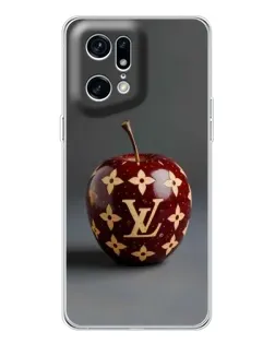 Чехол для OPPO Find X5 Pro с картинкой «Красное яблоко LV»