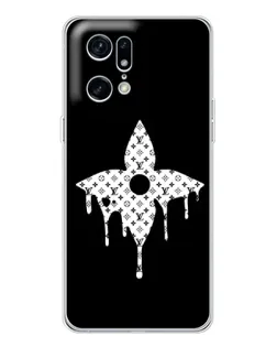 Чехол для OPPO Find X5 Pro с картинкой «Цветочная монограмма»