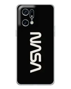 Чехол для OPPO Find X5 Pro с картинкой «NASA — вертикальный логотип» Чехол для OPPO Find X5 Pro с картинкой «NASA — вертикальный логотип»