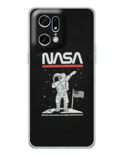 Чехол для OPPO Find X5 Pro с картинкой «NASA — шагаем по Луне» Чехол для OPPO Find X5 Pro с картинкой «NASA — шагаем по Луне»