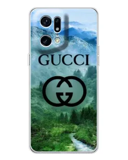 Чехол для OPPO Find X5 Pro с картинкой «Gucci — горный пейзаж» Чехол для OPPO Find X5 Pro с картинкой «Gucci — горный пейзаж»