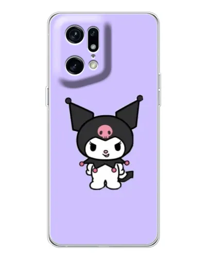 Чехол для OPPO Find X5 Pro с картинкой «Kuromi — нежный фиолетовый»
