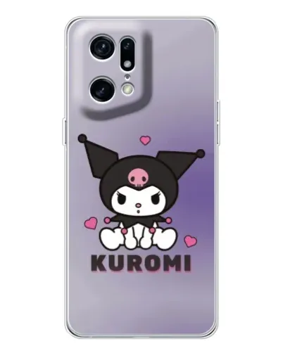 Чехол для OPPO Find X5 Pro с картинкой «Kuromi — фиолетовый арт»