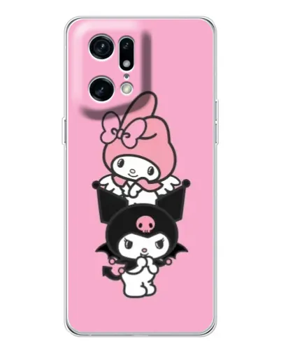 Чехол для OPPO Find X5 Pro с картинкой «My Melody и Kuromi»