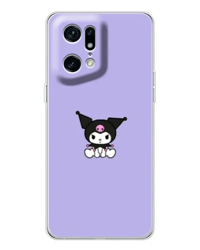 Чехол для OPPO Find X5 Pro с картинкой «Kuromi — фиолетовый минимализм»