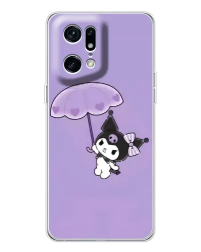 Чехол для OPPO Find X5 Pro с картинкой «Kuromi с зонтиком»