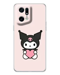 Чехол для OPPO Find X5 Pro с картинкой «Kuromi и сердце» Чехол для OPPO Find X5 Pro с картинкой «Kuromi и сердце»