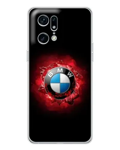 Чехол для OPPO Find X5 Pro с картинкой «Логотип BMW — вспышка»