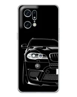 Чохол для OPPO Find X5 Pro з картинкою «Темний силует BMW»