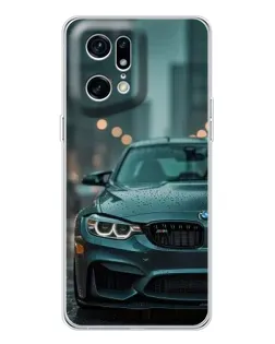 Чохол для OPPO Find X5 Pro з картинкою «BMW у вогнях міста»