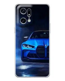 Чохол для OPPO Find X5 Pro з картинкою «Блакитна BMW M4»