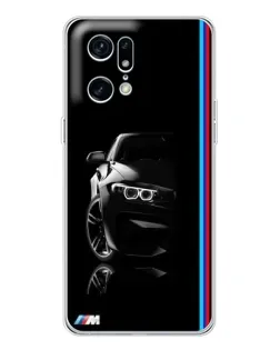 Чохол для OPPO Find X5 Pro з картинкою «Силует BMW в темряві»
