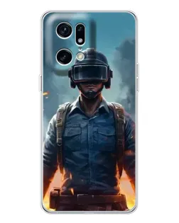 Чехол для OPPO Find X5 Pro с картинкой «PUBG — реалистичный герой»