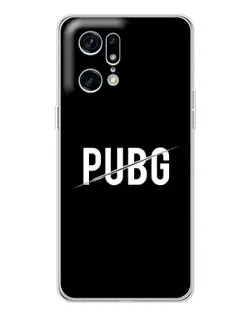 Чехол для OPPO Find X5 Pro с картинкой «PUBG — белый логотип»