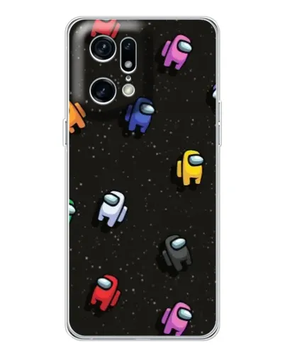 Чехол для OPPO Find X5 Pro с картинкой «Космический паттерн Among Us»