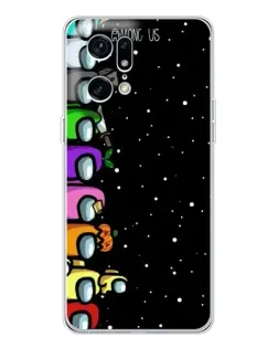 Чехол для OPPO Find X5 Pro с картинкой «Команда Among Us»
