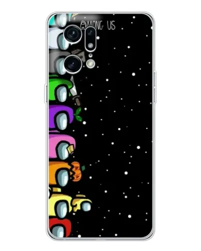 Чехол для OPPO Find X5 Pro с картинкой «Команда Among Us»