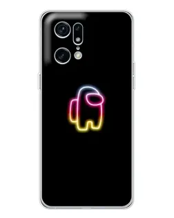 Чехол для OPPO Find X5 Pro с картинкой «Among Us градиент»