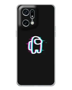 Чехол для OPPO Find X5 Pro с картинкой «Among Us неон»