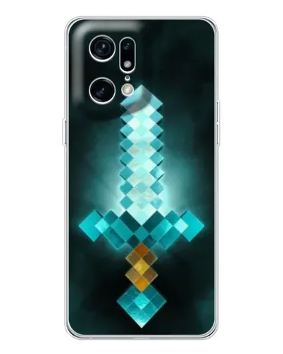 Чехол для OPPO Find X5 Pro с картинкой «Алмазный меч неон» Чехол для OPPO Find X5 Pro с картинкой «Алмазный меч неон»