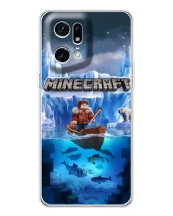 Чехол для OPPO Find X5 Pro с картинкой «Minecraft ледяной мир» Чехол для OPPO Find X5 Pro с картинкой «Minecraft ледяной мир»