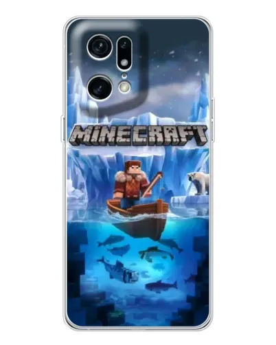 Чехол для OPPO Find X5 Pro с картинкой «Minecraft ледяной мир» Чехол для OPPO Find X5 Pro с картинкой «Minecraft ледяной мир»
