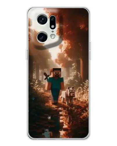 Чехол для OPPO Find X5 Pro с картинкой «Стив в лесу» Чехол для OPPO Find X5 Pro с картинкой «Стив в лесу»