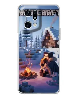 Чехол для OPPO Find X5 Pro с картинкой «Зимний Minecraft» Чехол для OPPO Find X5 Pro с картинкой «Зимний Minecraft»