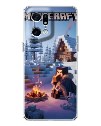 Чехол для OPPO Find X5 Pro с картинкой «Зимний Minecraft» Чехол для OPPO Find X5 Pro с картинкой «Зимний Minecraft»