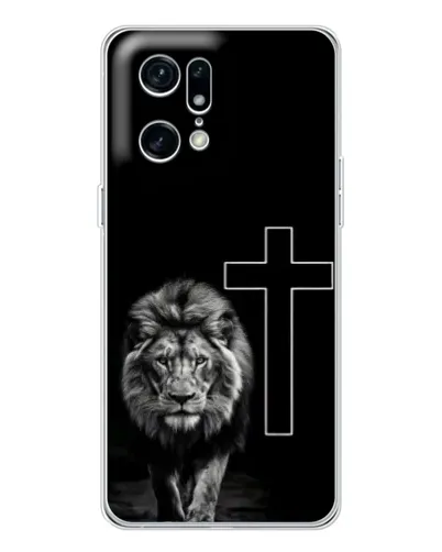Чехол для OPPO Find X5 Pro с картинкой «Лев и Крест» Чехол для OPPO Find X5 Pro с картинкой «Лев и Крест»