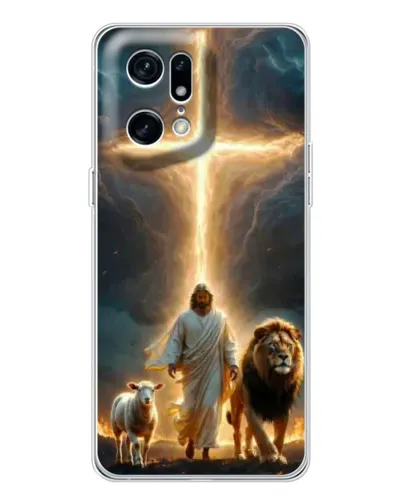 Чехол для OPPO Find X5 Pro с картинкой «Лев Иуды и Свет» Чехол для OPPO Find X5 Pro с картинкой «Лев Иуды и Свет»
