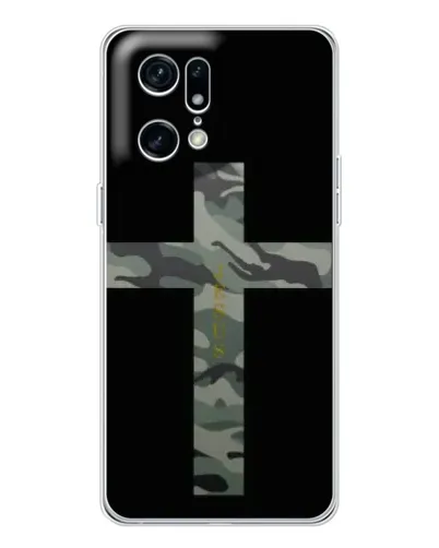 Чехол для OPPO Find X5 Pro с картинкой «Милитари Крест» Чехол для OPPO Find X5 Pro с картинкой «Милитари Крест»