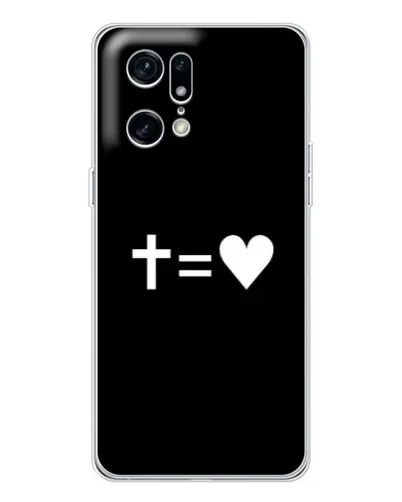 Чехол для OPPO Find X5 Pro с картинкой «Крест и Сердце» Чехол для OPPO Find X5 Pro с картинкой «Крест и Сердце»
