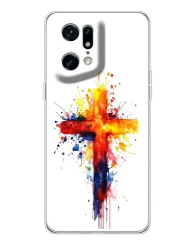 Чехол для OPPO Find X5 Pro с картинкой «Акварельный крест» Чехол для OPPO Find X5 Pro с картинкой «Акварельный крест»