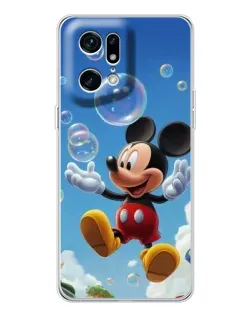 Чехол для OPPO Find X5 Pro с картинкой «Mickey и мыльные пузыри»