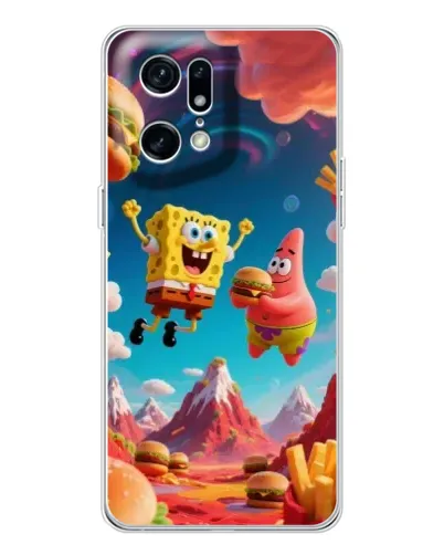 Чехол для OPPO Find X5 Pro с картинкой «Космический фастфуд»