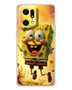 Чехол для OPPO Find X5 Pro с картинкой «Губка Боб прыгает»