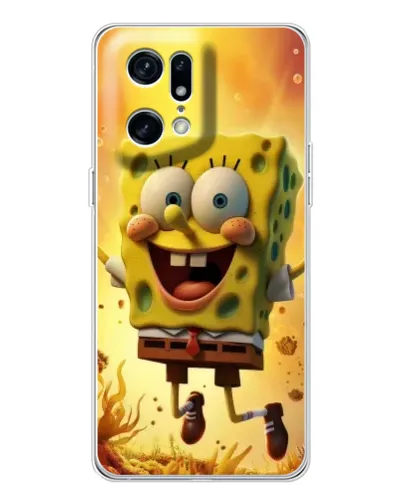 Чехол для OPPO Find X5 Pro с картинкой «Губка Боб прыгает»