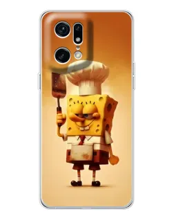 Чехол для OPPO Find X5 Pro с картинкой «Губка Боб повар»