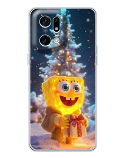 Чехол для OPPO Find X5 Pro с картинкой «Рождественский Спанч Боб»
