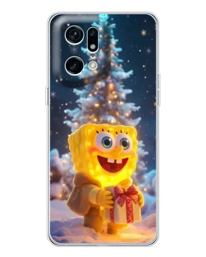 Чехол для OPPO Find X5 Pro с картинкой «Рождественский Спанч Боб»